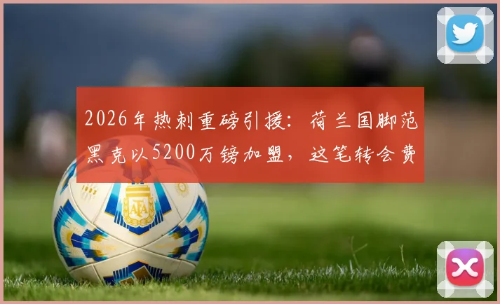 2026年热刺重磅引援：荷兰国脚范黑克以5200万镑加盟，这笔转会费值不值？深度分析球员特点与球队需求